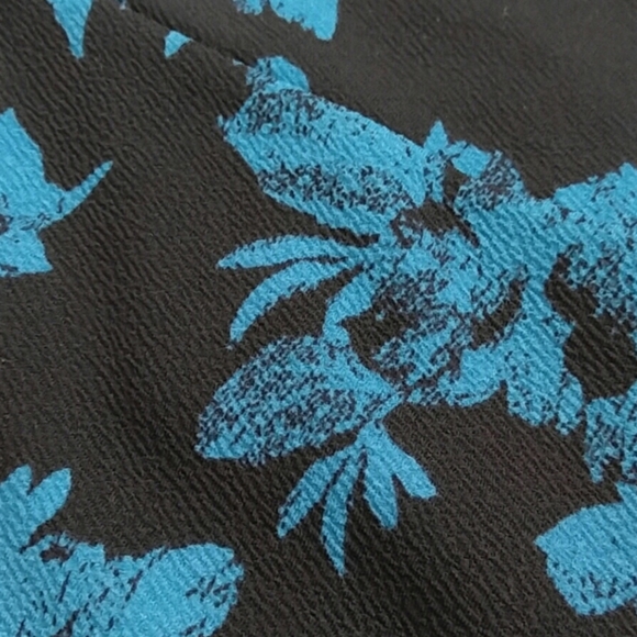 AGNES & DORA Teal Floral Pencil Skirt XS 0-2 NWT - Picture 3 of 4